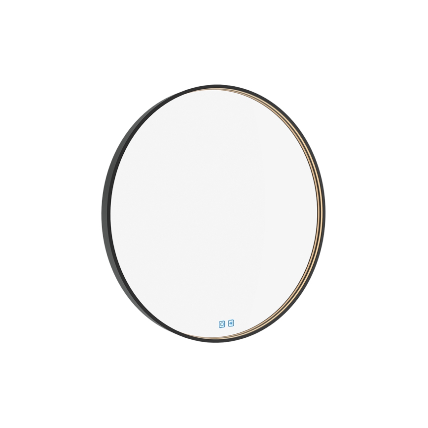 NIMCO ZPC 31001RVX-90 - LED pritemdomas apšviestas veidrodis voniai LED/22W/230V 3000-6500K diametras 70 cm matinė juoda IP44