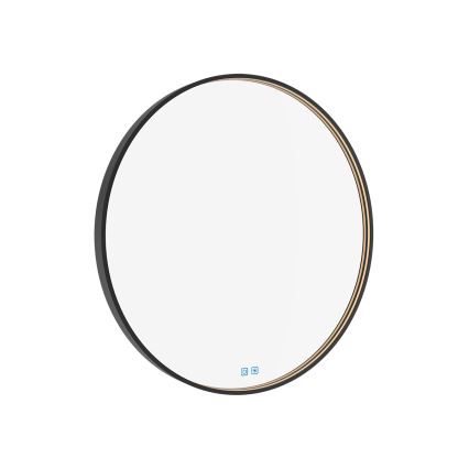 NIMCO ZPC 31002RVX-90 - LED pritemdomas apšviestas veidrodis voniai LED/26W/230V 3000-6500K diametras 80 cm matinė juoda IP44
