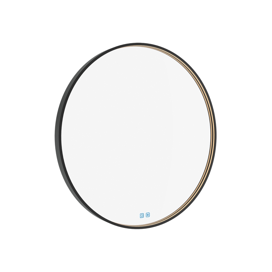 NIMCO ZPC 31002RVX-90 - LED pritemdomas apšviestas veidrodis voniai LED/26W/230V 3000-6500K diametras 80 cm matinė juoda IP44