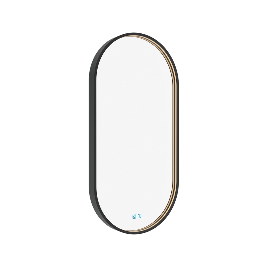 NIMCO ZPC 32002LVX-90 - LED reguliuojamo ryškumo apšviestas vonios veidrodis LED/25W/230V 3000-6500K 80x40 cm matinė juoda IP44