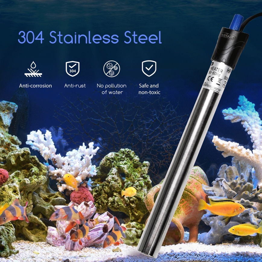 Nobleza - 100W akvariumo šildytuvas, nerūdijančio plieno