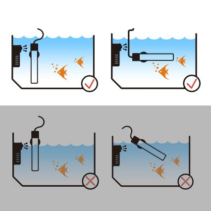 Nobleza - 100W akvariumo šildytuvas, nerūdijančio plieno