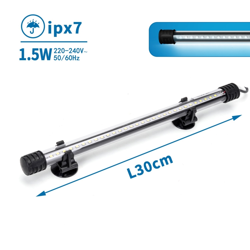 Nobleza - LED Akvariumo apšvietimas LED/1,5W/230V IPX7 30 cm