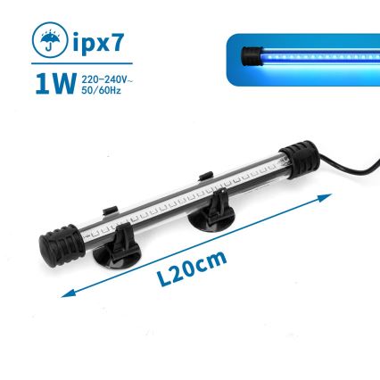 Nobleza - LED Akvariumo apšvietimas LED/1W/230V IPX7 20 cm
