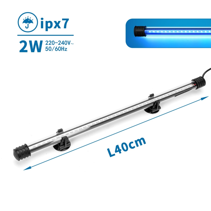 Nobleza - LED Akvariumo apšvietimas LED/2W/230V IPX7 40 cm
