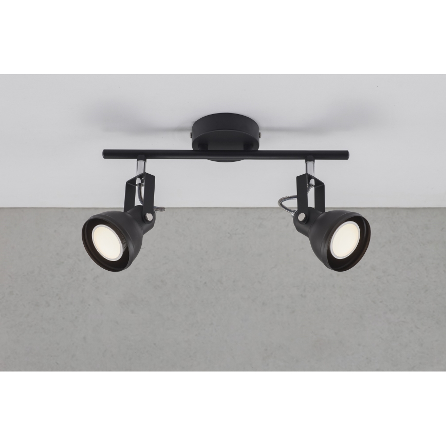 Nordlux - Akcentinis apšvietimas ASLAK 2xGU10/35W/230V juoda