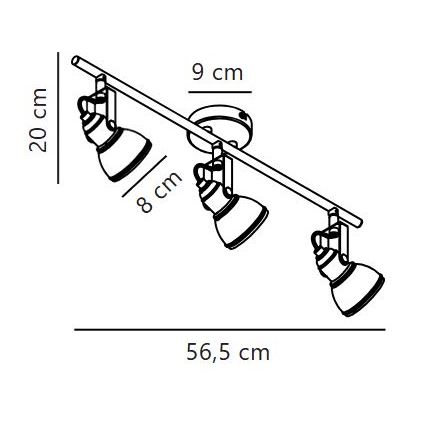 Nordlux - Akcentinis apšvietimas ASLAK 3xGU10/35W/230V