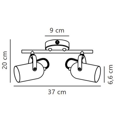 Nordlux - Akcentinis apšvietimas LOTUS 2xE14/40W/230V