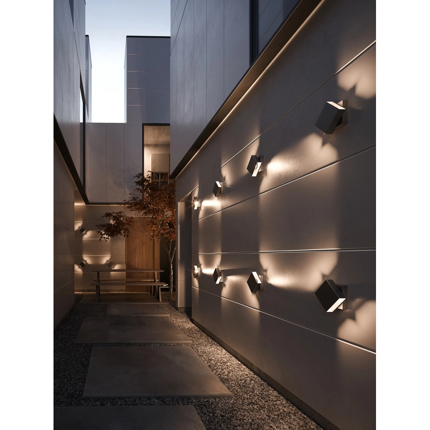 Nordlux - LED reguliuojamo ryškumo lauko sieninis šviestuvas TURN LED/13,8W/230V IP54 juoda