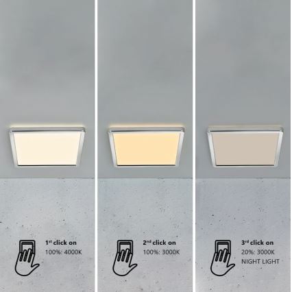 Nordlux - dimeriuojamas LED vonios kambario lubų šviestuvas OJA LED/14,5W/230V 3000/4000K IP54 30x30 cm