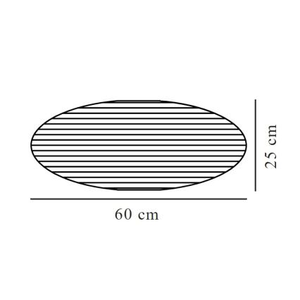 Nordlux - Šviestuvo gaubtas sietynui VILLO E27 diametras 60 cm ruda