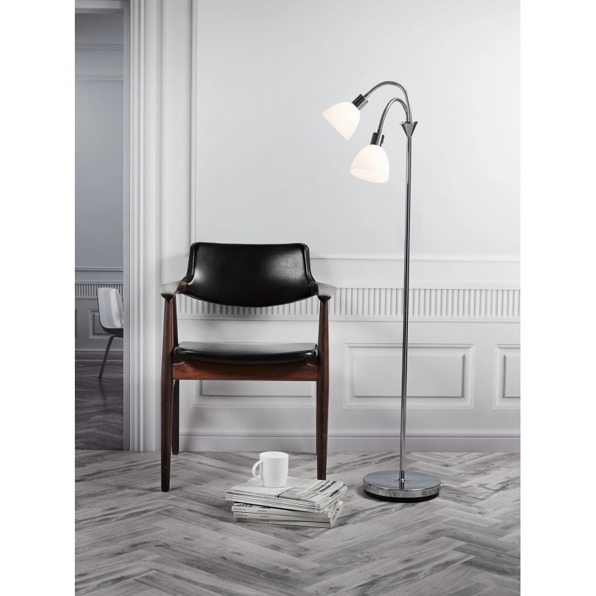Nordlux - grindinė lempa RAY 2xE14/25W/230V blizgus chromas