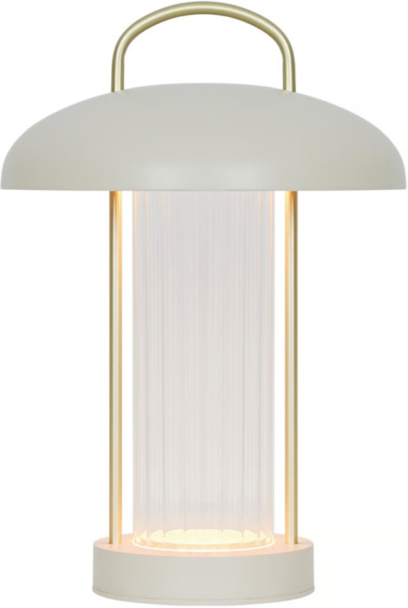 Nordlux - įkraunamas, šviesumą reguliuojantis jutiklinis stalinis LED šviestuvas MIRANO LED/3W/3,7V, smėlio spalvos