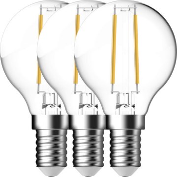 Nordlux - KOMPLEKTAS 3x LED elektros lemputė FILAMENT G45 E14/4W/230V 4000K