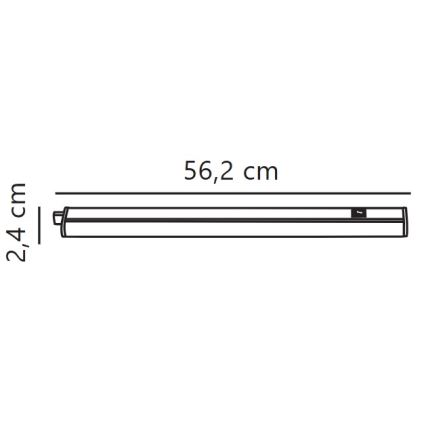 Nordlux - reguliuojamas LED po spintelės šviestuvas LATONA LED/8W/230V 3000/4000K 56,2 cm