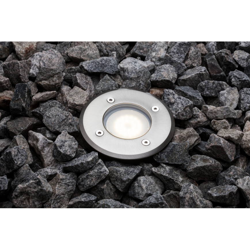 Nordlux - Lauko įvažiavimo šviestuvas PATO 1xGU10/35W/230V IP65 matinis chromas apvalus