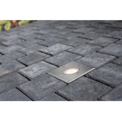 Nordlux - Lauko įvažiavimo šviestuvas PATO 1xGU10/35W/230V IP65 matinis chromas kampinis