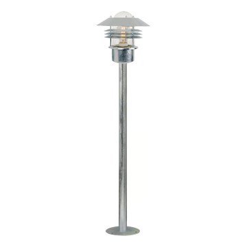 Nordlux - Lauko lempa VEJERS 1xE27/60W/230V IP54 sidabrinė