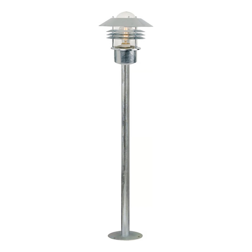 Nordlux - Lauko lempa VEJERS 1xE27/60W/230V IP54 sidabrinė