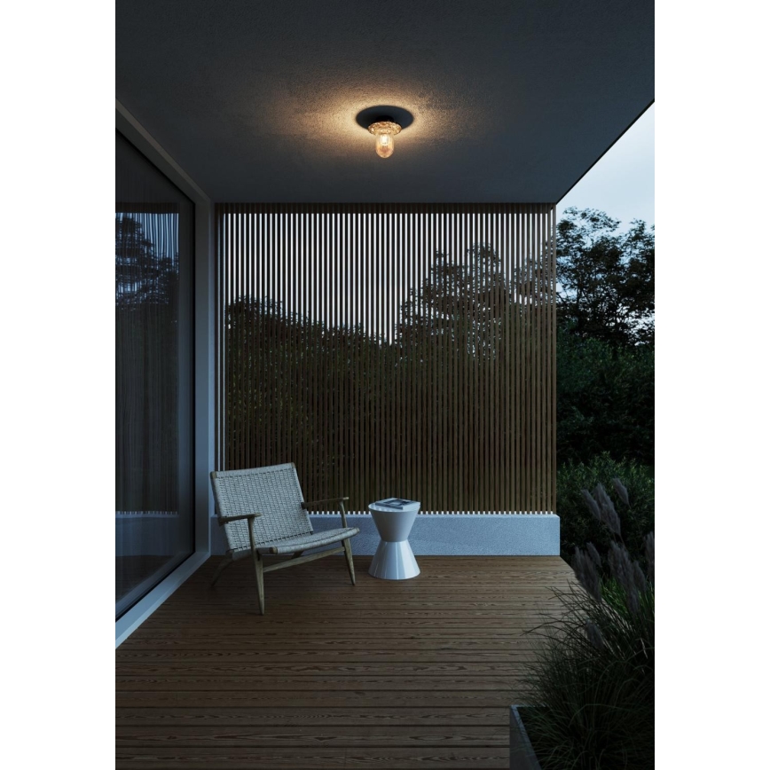 Nordlux - Lauko lubinis šviestuvas JANUKA 1xE27/60W/230V IP54 juoda