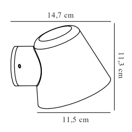 Nordlux - Lauko sieninis šviestuvas ALERIA 1xGU10/35W/230V IP44