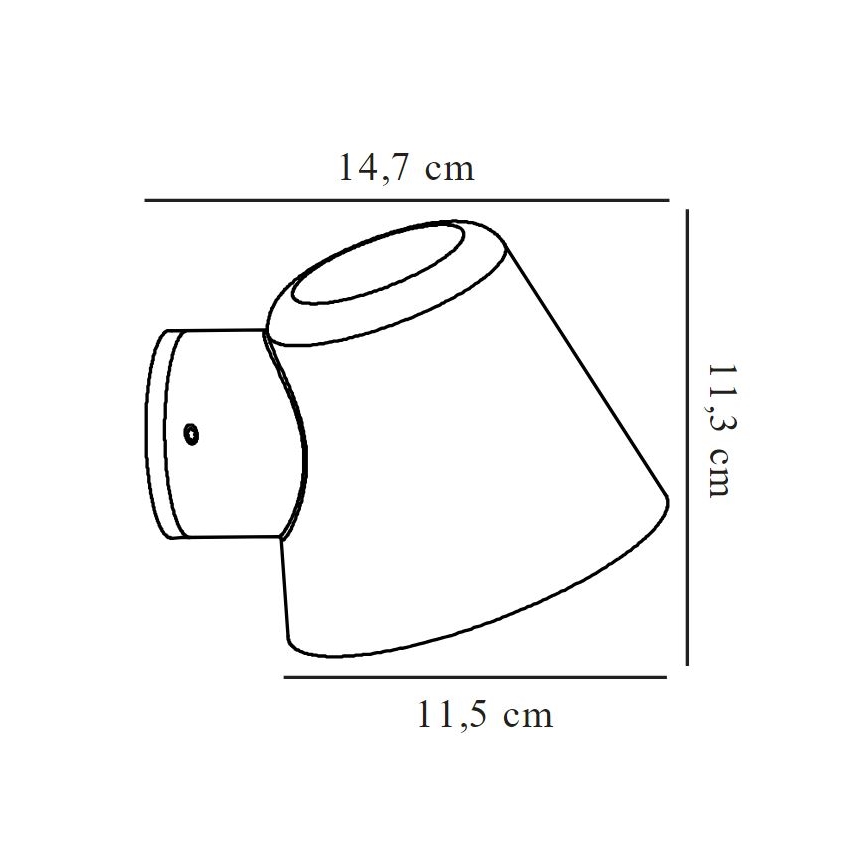 Nordlux - Lauko sieninis šviestuvas ALERIA 1xGU10/35W/230V IP44