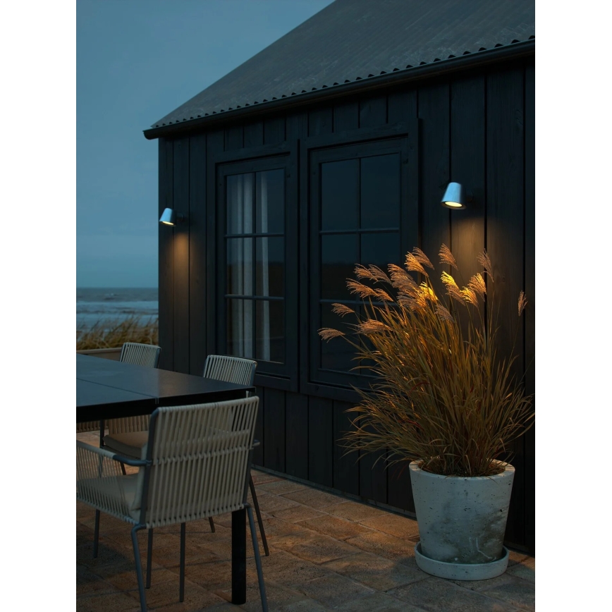 Nordlux - Lauko sieninis šviestuvas ALERIA 1xGU10/35W/230V IP44 sidabras