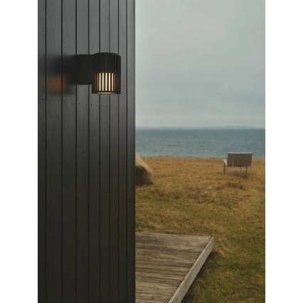Nordlux - Lauko sieninis šviestuvas ALUDRA 1xE27/15W/230V juoda