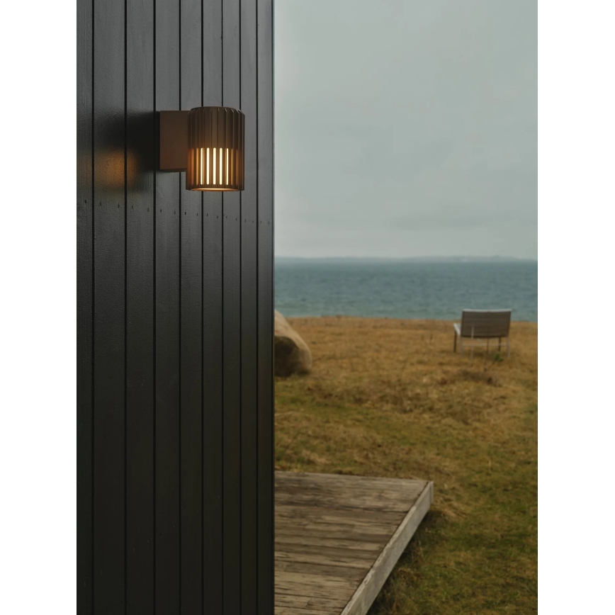 Nordlux - Lauko sieninis šviestuvas ALUDRA 1xE27/15W/230V ruda
