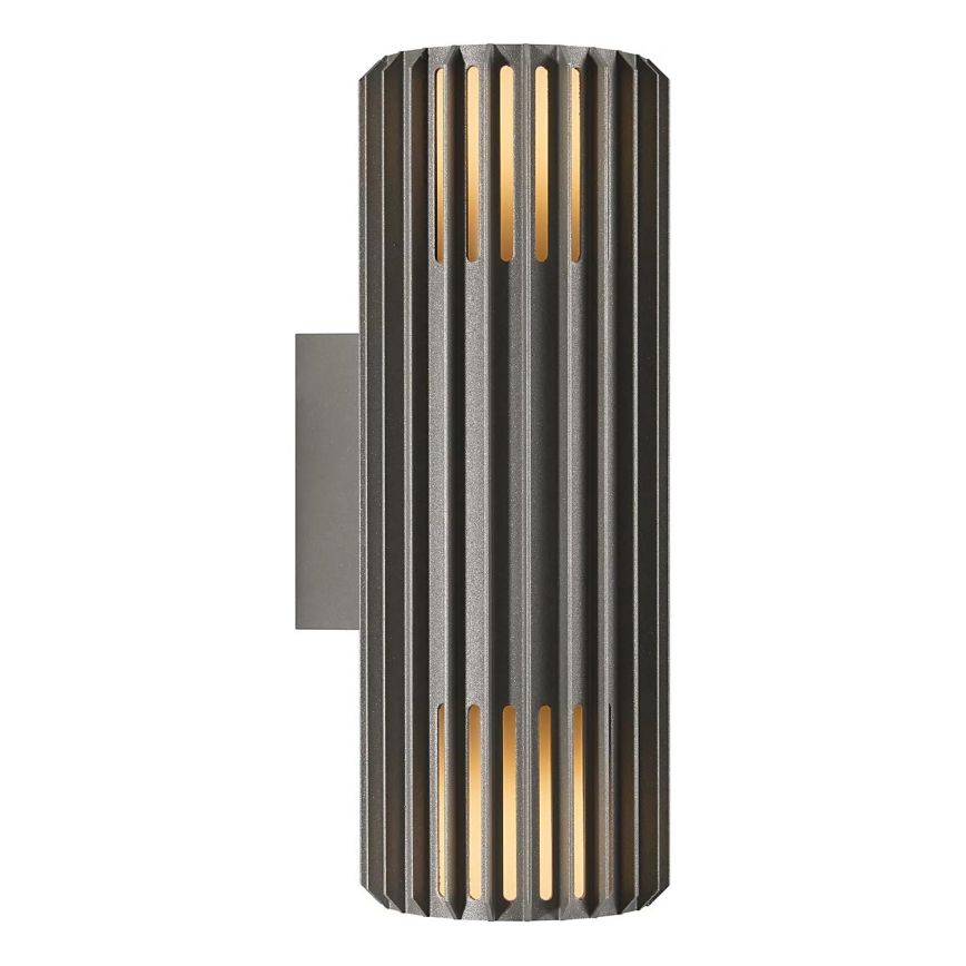 Nordlux - Lauko sieninis šviestuvas ALUDRA 2xE27/15W/230V IP54 antracitas