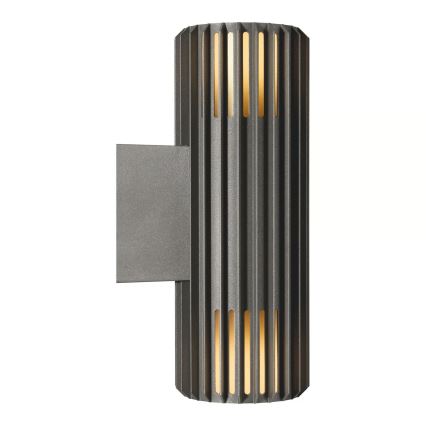 Nordlux - Lauko sieninis šviestuvas ALUDRA 2xE27/15W/230V IP54 antracitas