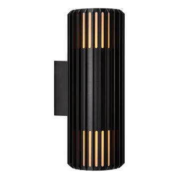 Nordlux - Lauko sieninis šviestuvas ALUDRA 2xE27/15W/230V IP54 juoda