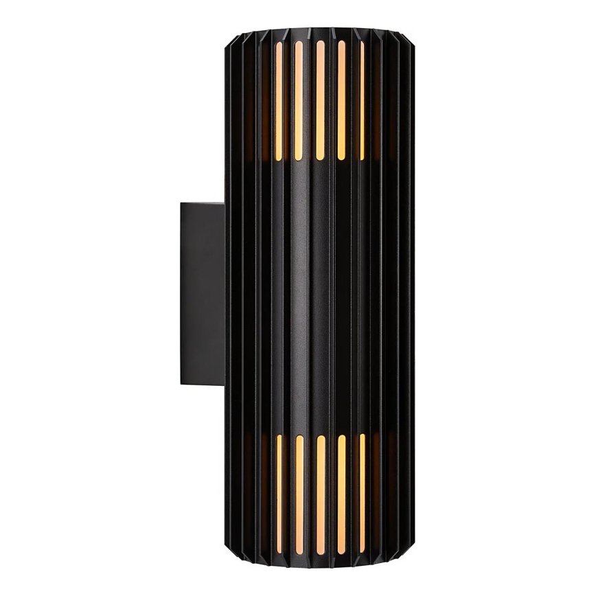 Nordlux - Lauko sieninis šviestuvas ALUDRA 2xE27/15W/230V IP54 juoda