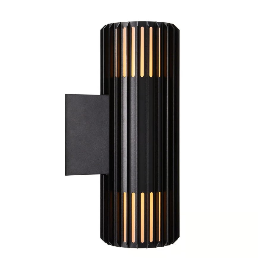 Nordlux - Lauko sieninis šviestuvas ALUDRA 2xE27/15W/230V IP54 juoda