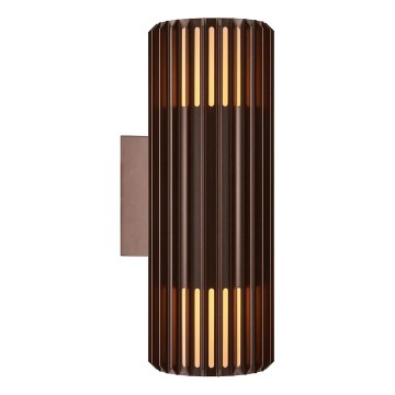 Nordlux - Lauko sieninis šviestuvas ALUDRA 2xE27/15W/230V IP54 ruda