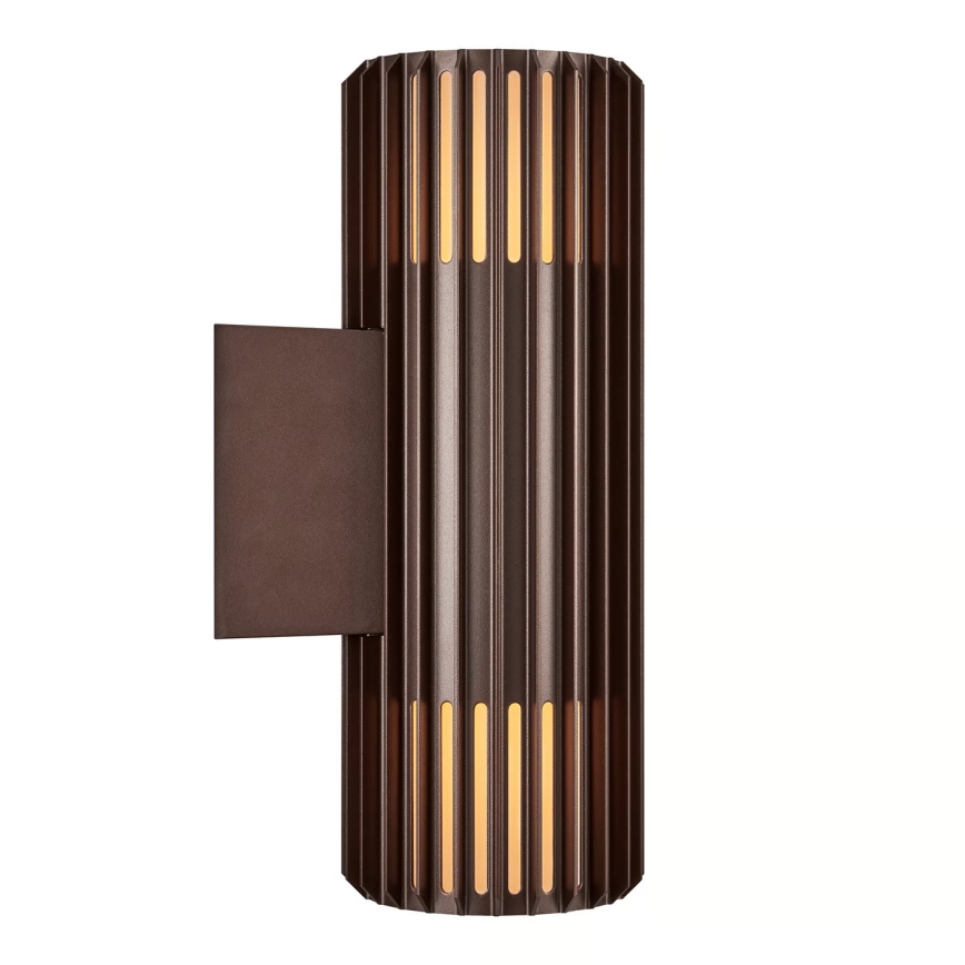 Nordlux - Lauko sieninis šviestuvas ALUDRA 2xE27/15W/230V IP54 ruda