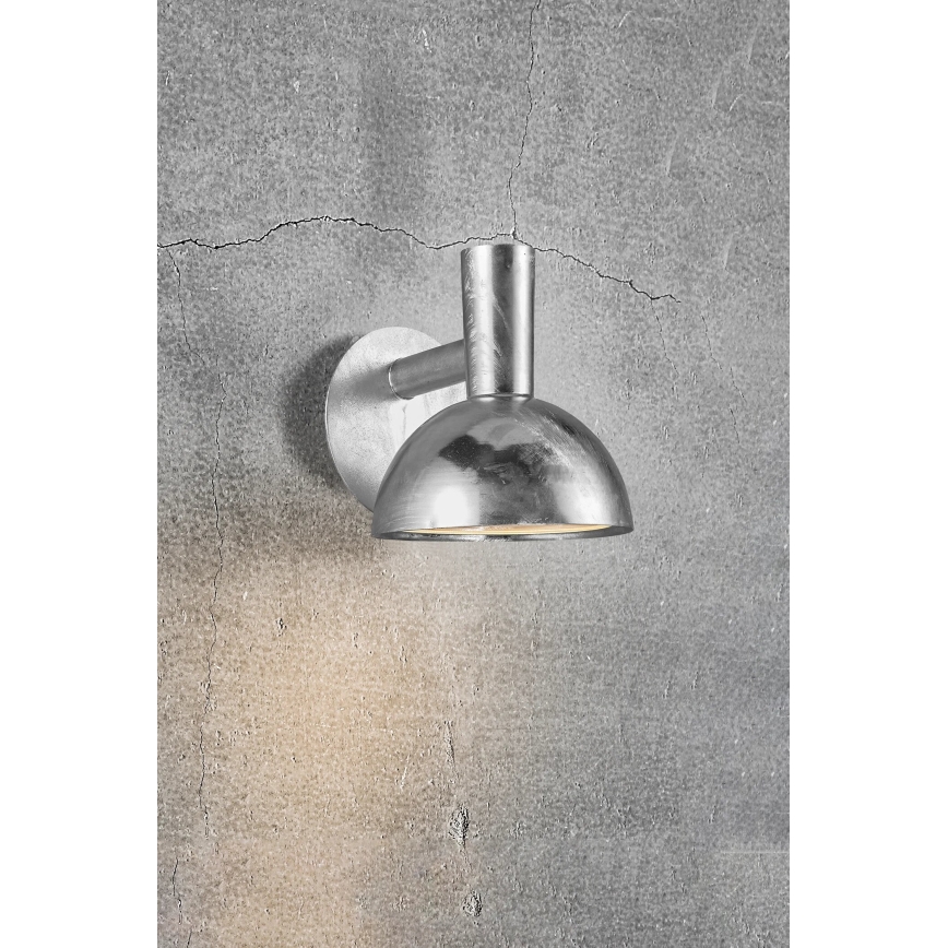 Nordlux - Lauko sieninis šviestuvas ARKI 1xE27/20W/230V IP54 sidabras