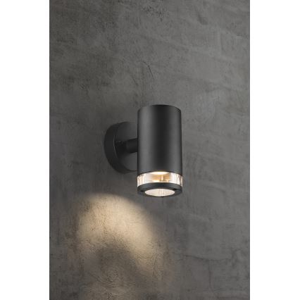 Nordlux - Lauko sieninis šviestuvas BIRK 1xGU10/28W/230V IP44 juodas
