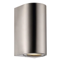 Nordlux - Lauko sieninis šviestuvas CANTO 2xGU10/28W/230V IP44 iš nerūdijančio plieno