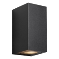 Nordlux - Lauko sieninis šviestuvas CANTO 2xGU10/28W/230V IP44 juodas