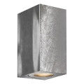 Nordlux - Lauko sieninis šviestuvas CANTO 2xGU10/28W/230V IP44 sidabrinis