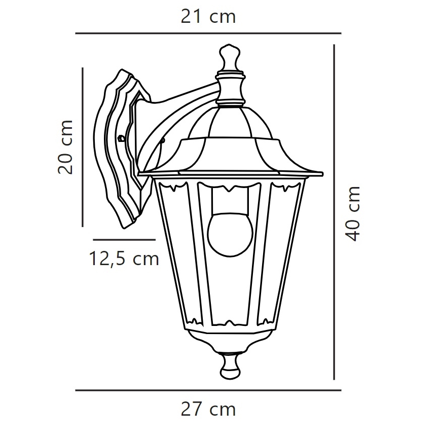 Nordlux - Lauko sieninis šviestuvas CARDIFF 1xE27/60W/230V IP44