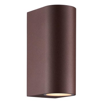 Nordlux - Lauko sieninis šviestuvas DION 2xGU10/25W/230V IP44 rezavá