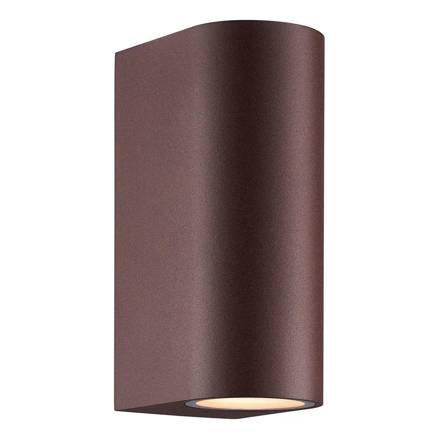 Nordlux - Lauko sieninis šviestuvas DION 2xGU10/25W/230V IP44 rezavá