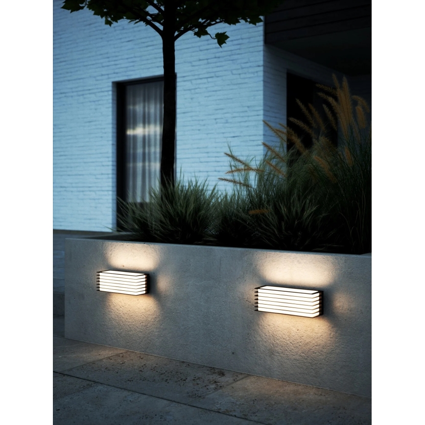 Nordlux - Lauko sieninis šviestuvas FLUCTUS 2xE27/15W/230V IP44