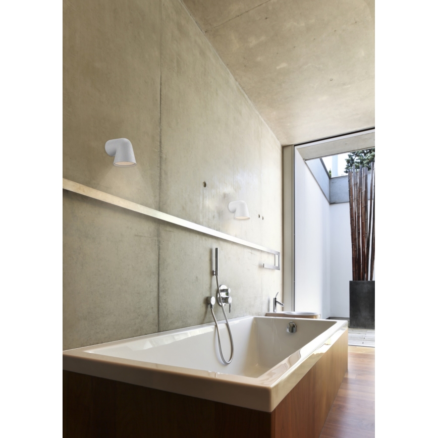 Nordlux - Lauko sieninis šviestuvas FRONT 1xGU10/28W/230V IP44 balta
