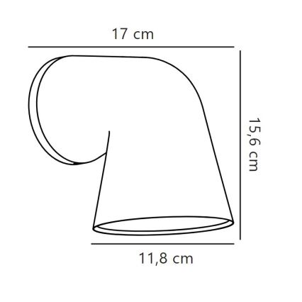 Nordlux - Lauko sieninis šviestuvas FRONT 1xGU10/28W/230V IP44 balta