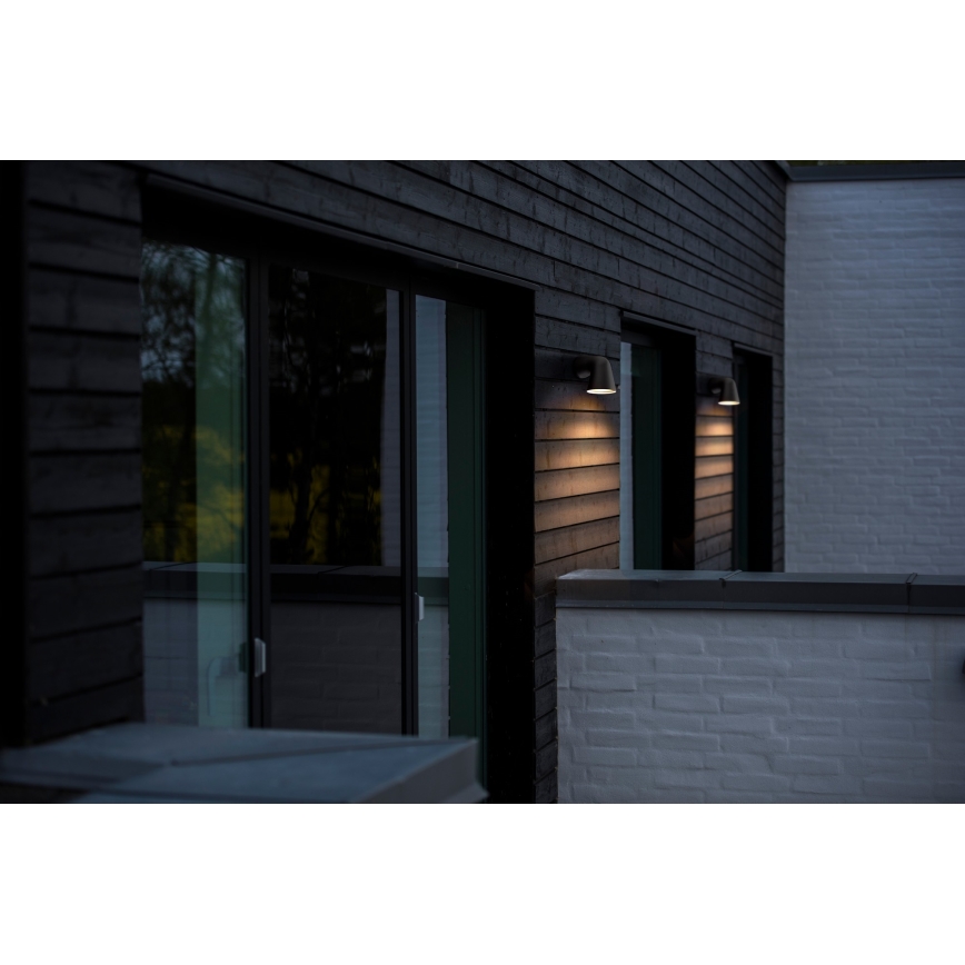 Nordlux - Lauko sieninis šviestuvas FRONT 1xGU10/28W/230V IP44 juoda