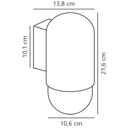 Nordlux - Lauko sieninis šviestuvas HEKA 1xE27/60W/230V IP54 juoda