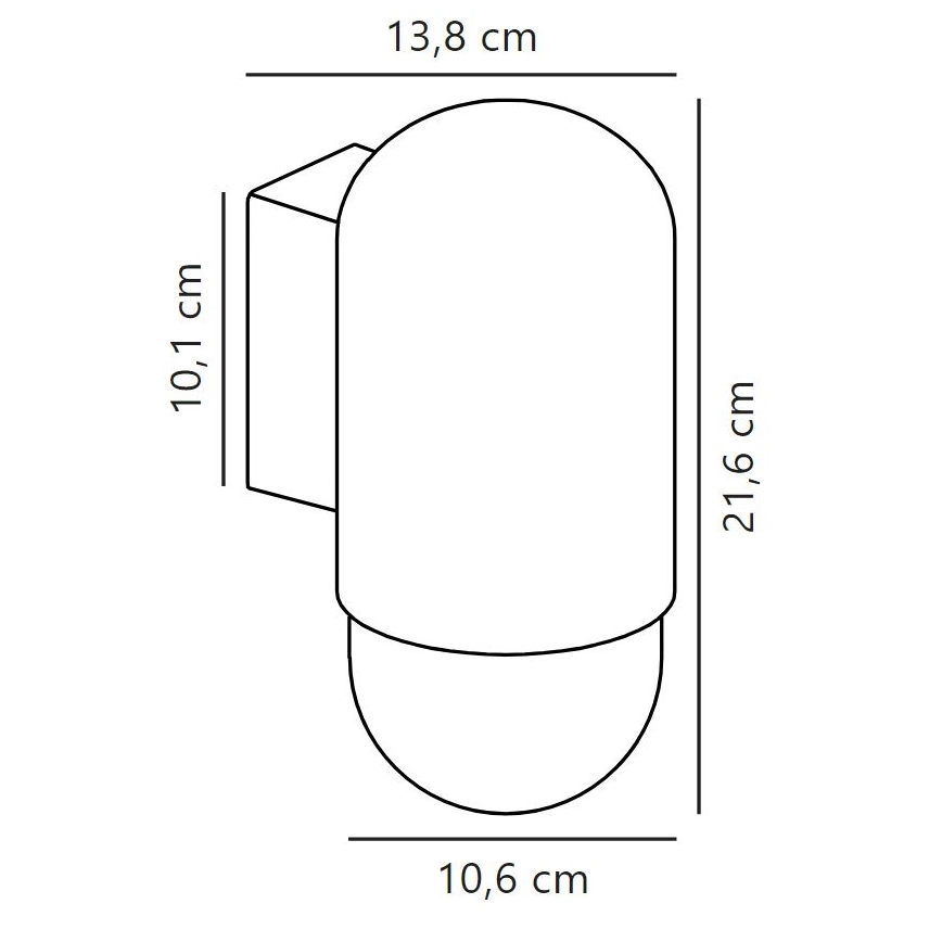 Nordlux - Lauko sieninis šviestuvas HEKA 1xE27/60W/230V IP54 juoda